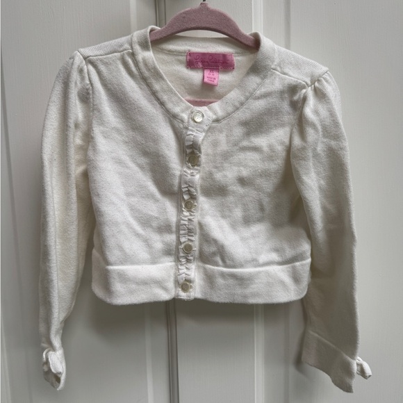 Lilly Pulitzer Other - Lilly Pulitzer Girls 2T - 2-3 Cream Off White Kids Button Down Sweater Cardigan